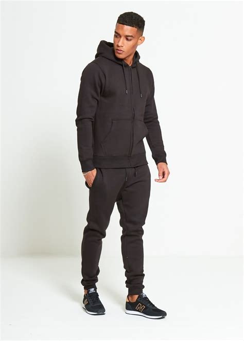 black tracksuit plain.